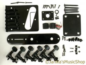 BLACK TELECASTER BODY AND NECK PARTS KIT